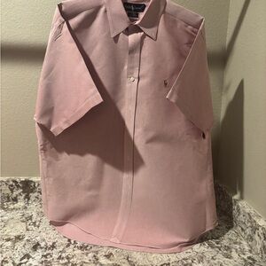 Polo by Ralph Lauren Men's Casual Button Down in Soft Pink